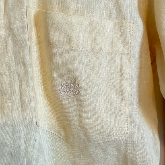 Vintage Lauren Ralph Lauren Linen Button Down Shirt - Picture 3 of 4